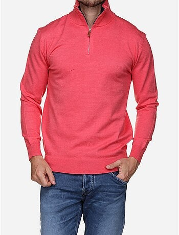 Maglione elegante con collo alto e cerniera - Yves Enzo