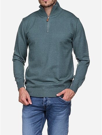 Maglione elegante con collo alto e cerniera - Yves Enzo