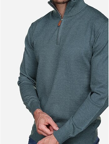 Maglione elegante con collo alto e cerniera - Yves Enzo