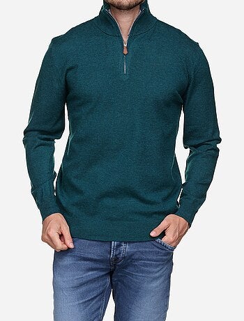 Maglione elegante con collo alto e cerniera - Yves Enzo