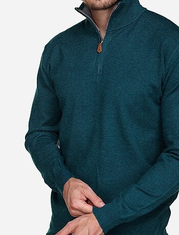 Maglione elegante con collo alto e cerniera - Yves Enzo