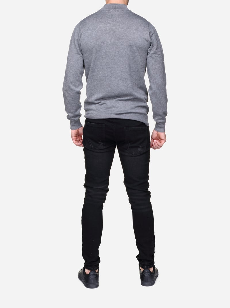 Maglione elegante con collo alto e maniche lunghe - Frilivin Grigio - Kiabi