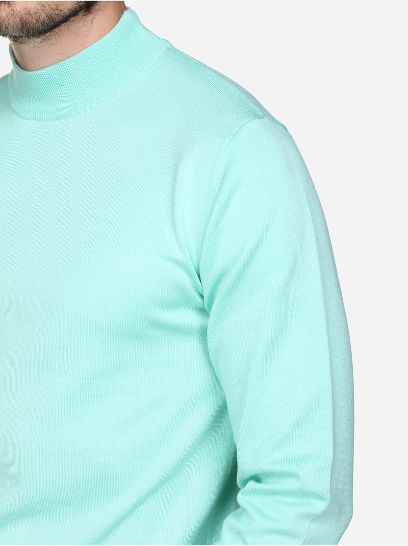 Maglione elegante con collo alto e maniche lunghe - Frilivin Verde acqua - Kiabi