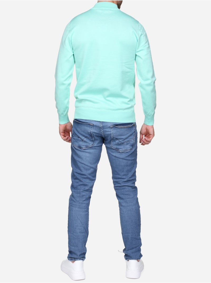 Maglione elegante con collo alto e maniche lunghe - Frilivin Verde acqua - Kiabi
