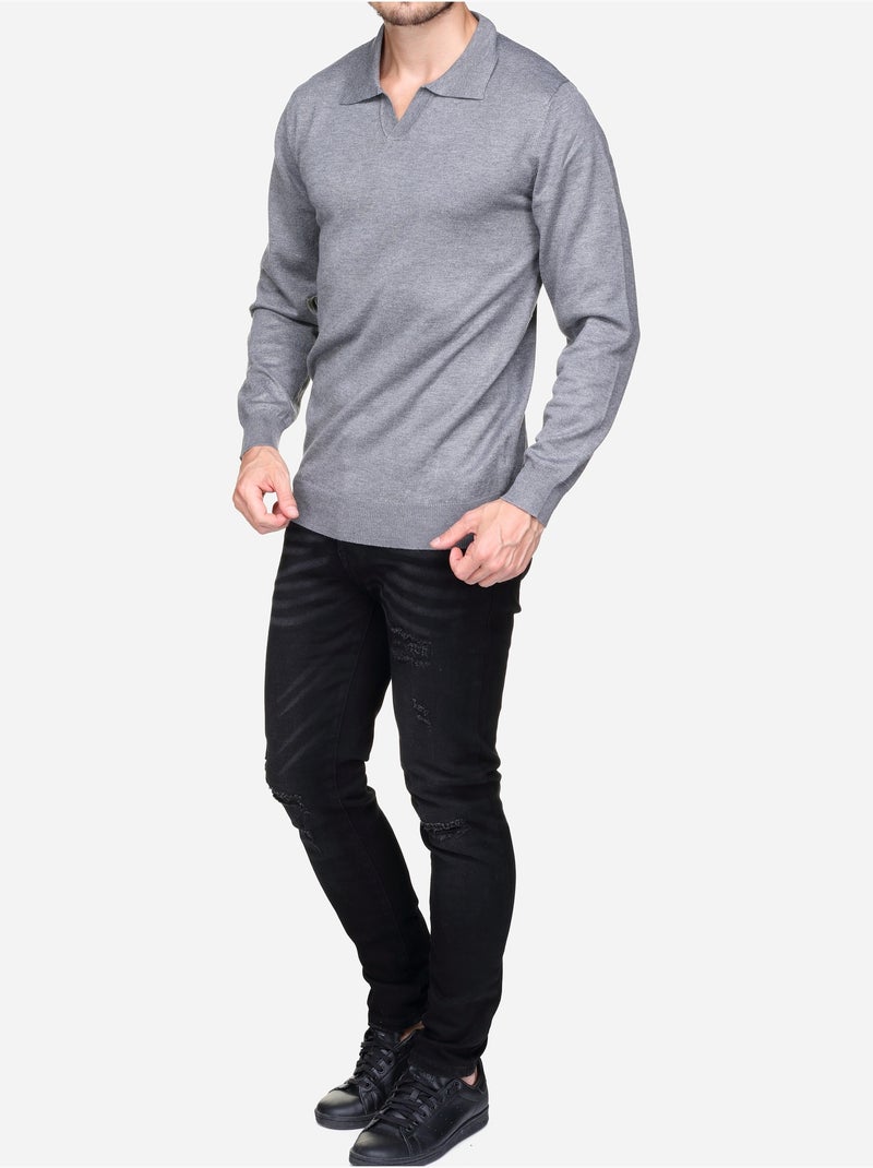 Maglione elegante con collo con cerniera - Frilivin Grigio - Kiabi