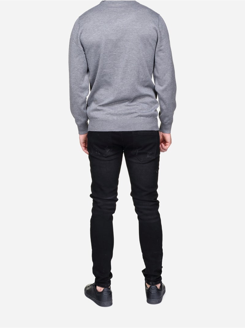 Maglione elegante con collo con cerniera - Frilivin Grigio - Kiabi