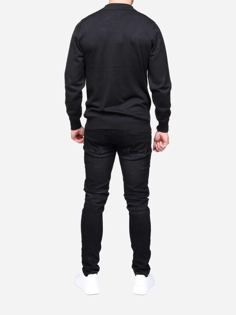 Maglione elegante con collo con cerniera - Frilivin Nero - Kiabi