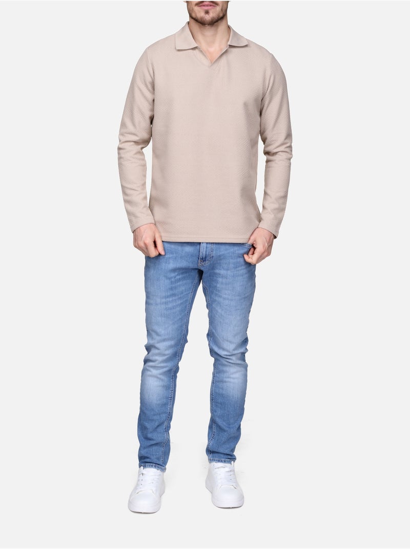 Maglione elegante con scollo a V - Frilivin Crema - Kiabi