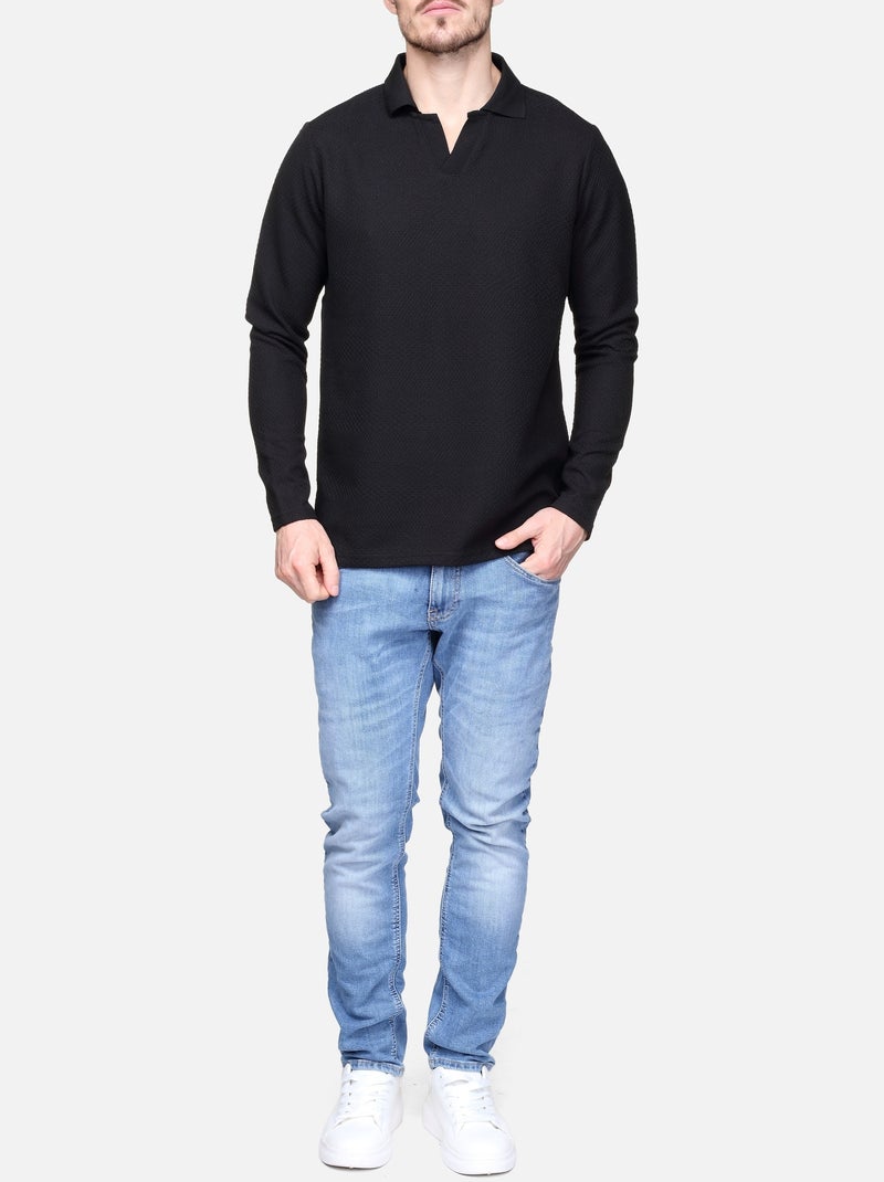 Maglione elegante con scollo a V - Frilivin Nero - Kiabi