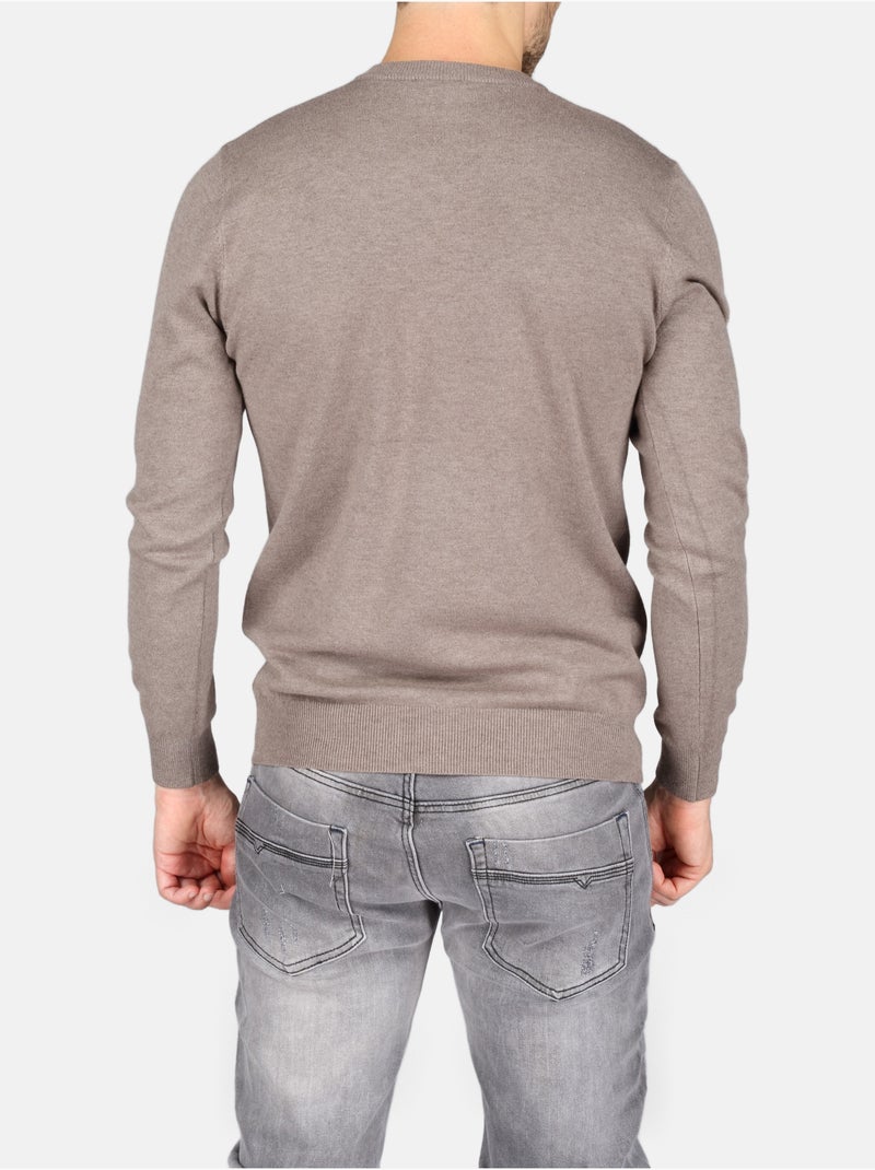 Maglione elegante con scollo a V - Kenzarro Grigio beige - Kiabi