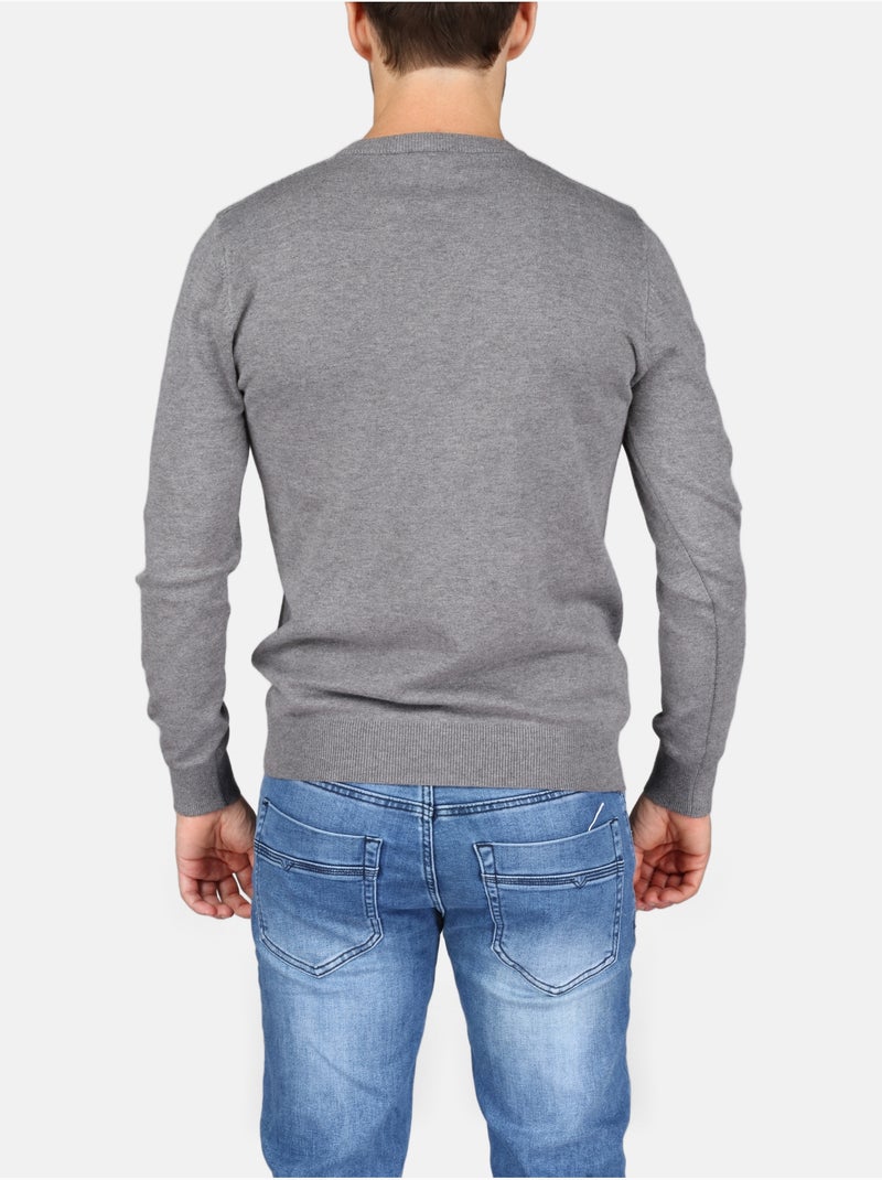 Maglione elegante con scollo a V - Kenzarro Grigio chiaro - Kiabi