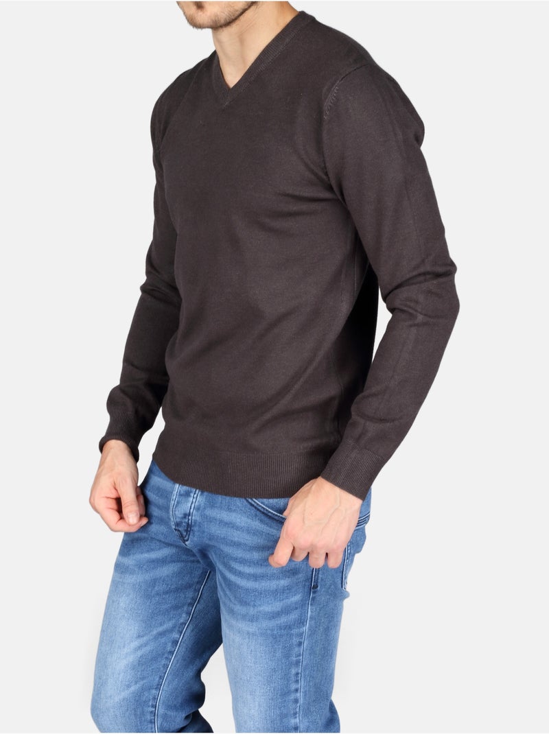 Maglione elegante con scollo a V - Kenzarro Grigio scuro - Kiabi