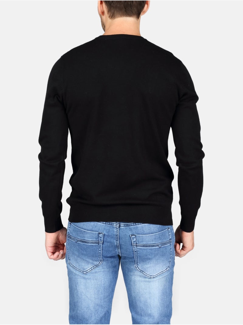 Maglione elegante con scollo a V - Kenzarro Nero - Kiabi