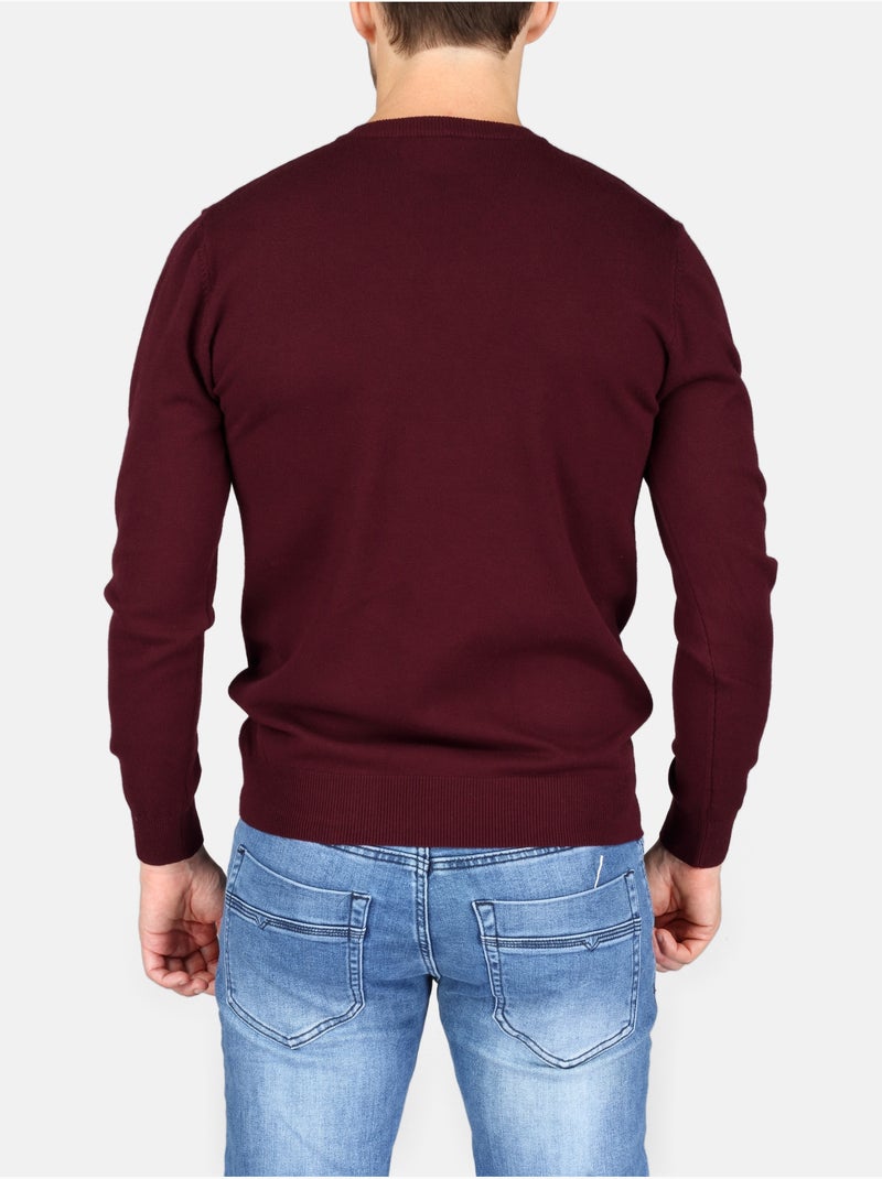 Maglione elegante con scollo a V - Kenzarro Rosso - Kiabi
