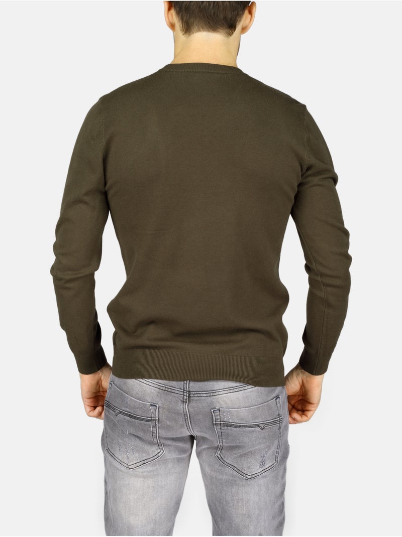Maglione elegante con scollo a V - Kenzarro Verde - Kiabi
