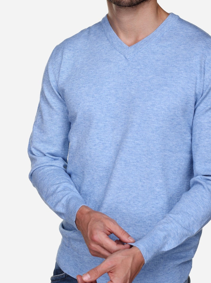 Maglione elegante con scollo a V - Yves Enzo Blu - Kiabi