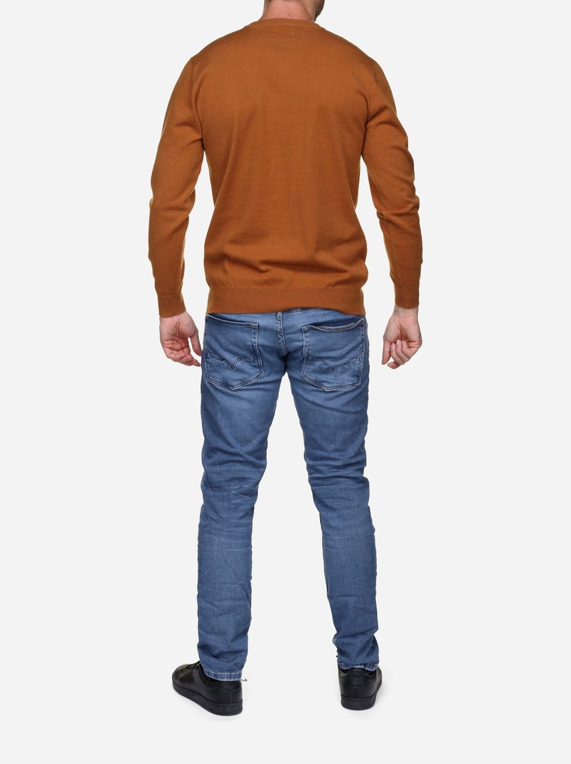 Maglione elegante con scollo a V - Yves Enzo Cammello - Kiabi