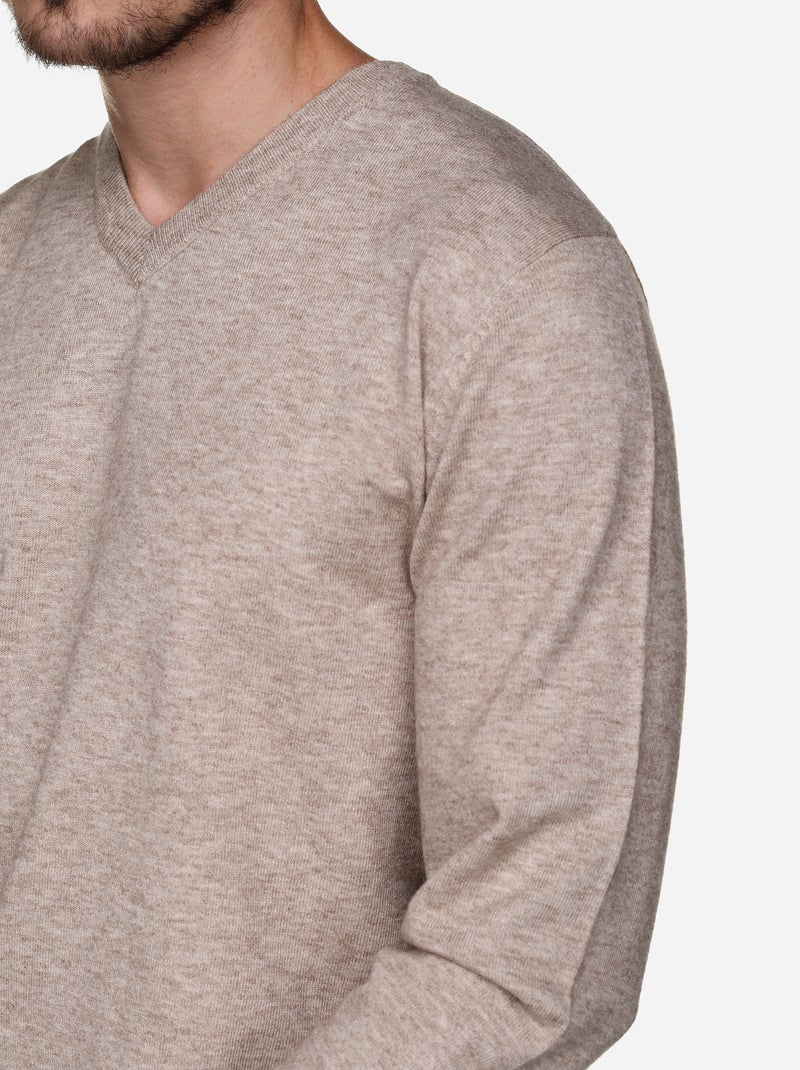 Maglione elegante con scollo a V - Yves Enzo Crema - Kiabi