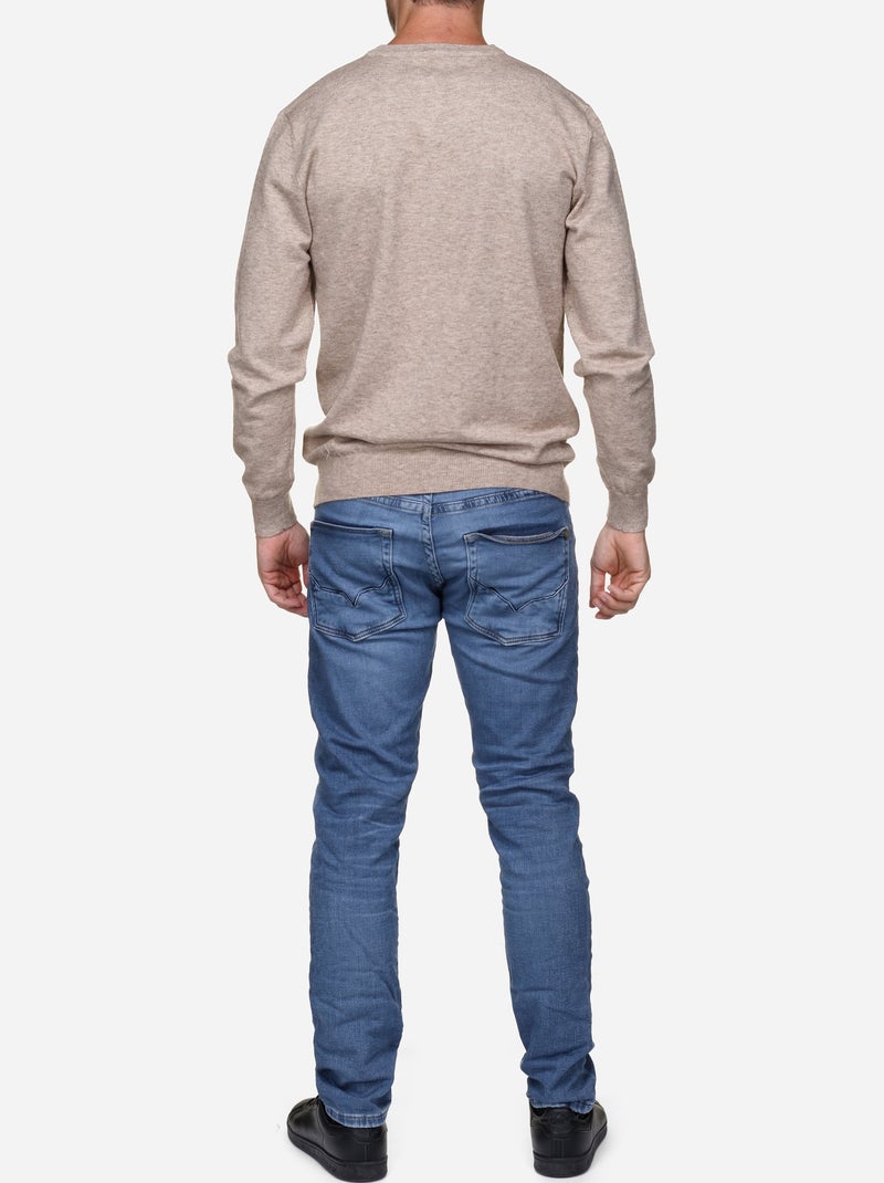 Maglione elegante con scollo a V - Yves Enzo Crema - Kiabi