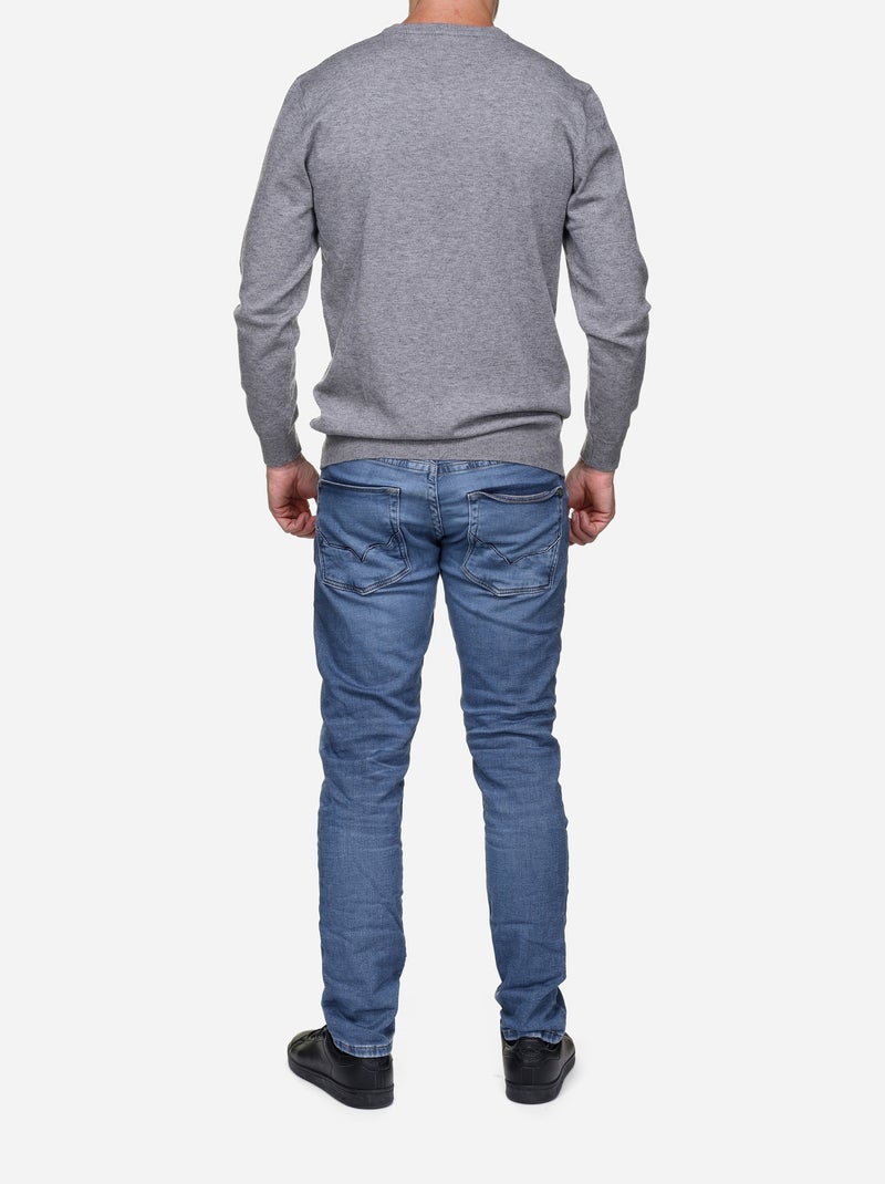 Maglione elegante con scollo a V - Yves Enzo Grigio - Kiabi
