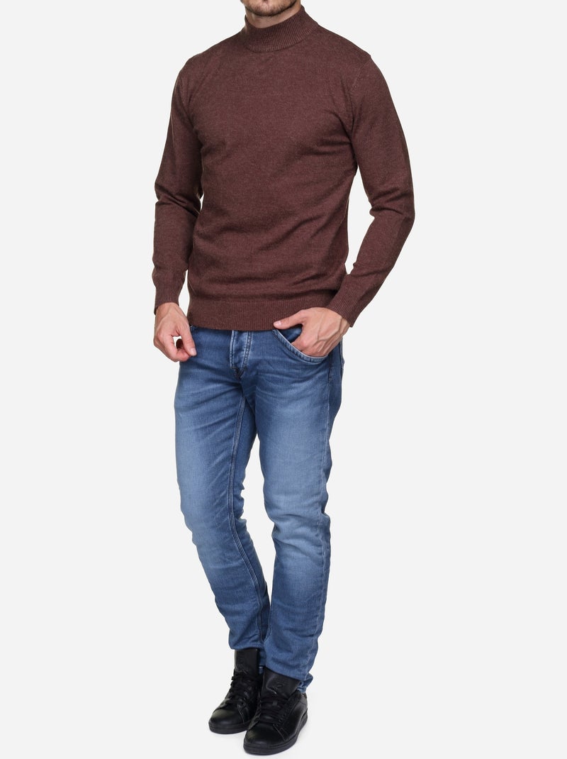 Maglione elegante da infilare - Yves Enzo Marrone scuro - Kiabi