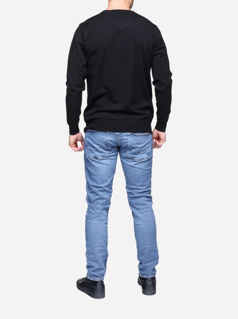 Maglione elegante da infilare - Yves Enzo Nero - Kiabi