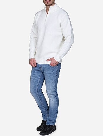 Maglione elegante con collo alto e cerniera - Kenzarro