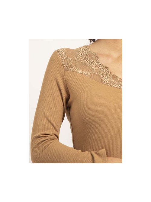 Maglione fine collo con pizzo FALIA - Kiabi