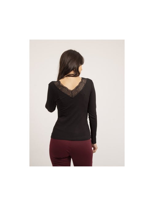 Maglione fine collo con pizzo FALIA - Kiabi