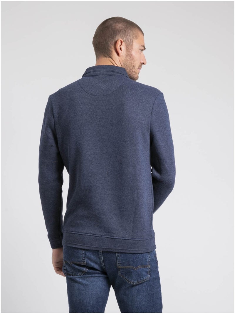 Maglione fine collo polo WAMITOL Blu marino - Kiabi