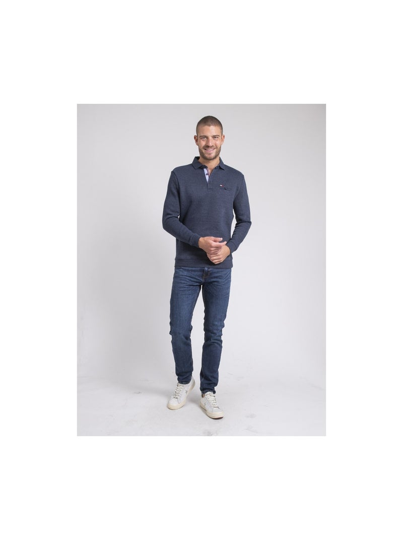 Maglione fine collo polo WAMITOL Blu marino - Kiabi