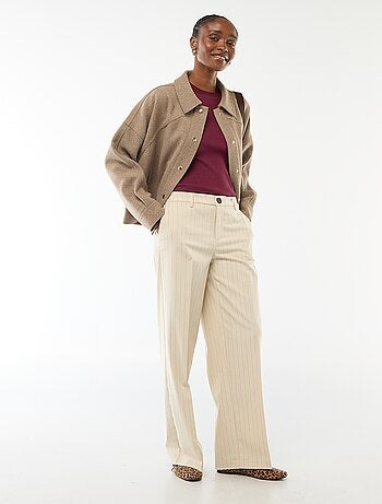 Maglione a girocollo in costina unita