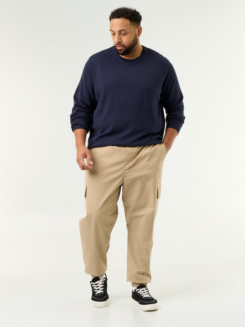 Maglione girocollo a maglia fine Blu - Kiabi