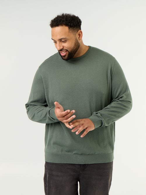 Maglione girocollo a maglia fine - Kiabi Maglione girocollo a maglia fine - Kiabi