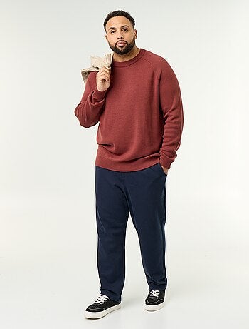 Maglione girocollo a maglia grossa