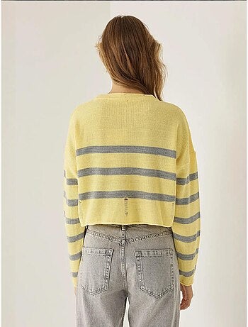Maglione girocollo a righe