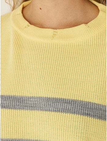 Maglione girocollo a righe