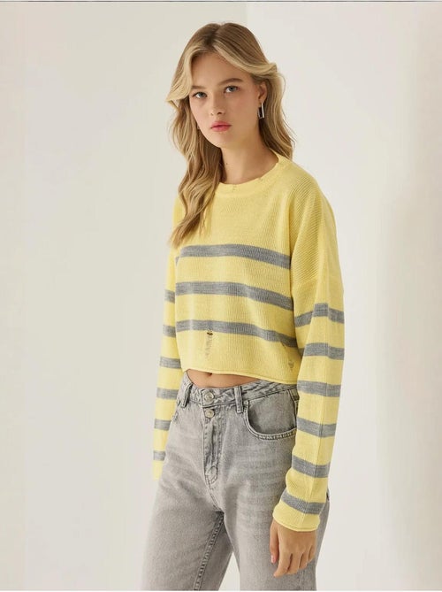 Maglione girocollo a righe - Kiabi Maglione girocollo a righe - Kiabi