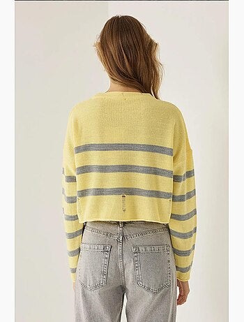 Maglione girocollo a righe hiccup