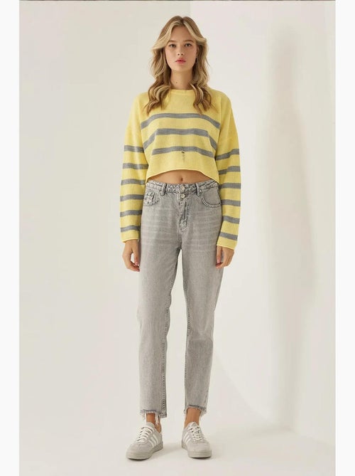 Maglione girocollo a righe hiccup - Kiabi Maglione girocollo a righe hiccup - Kiabi
