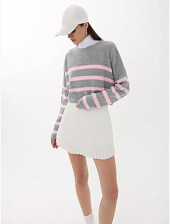 Maglione girocollo a righe