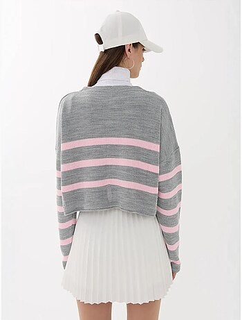 Maglione girocollo a righe