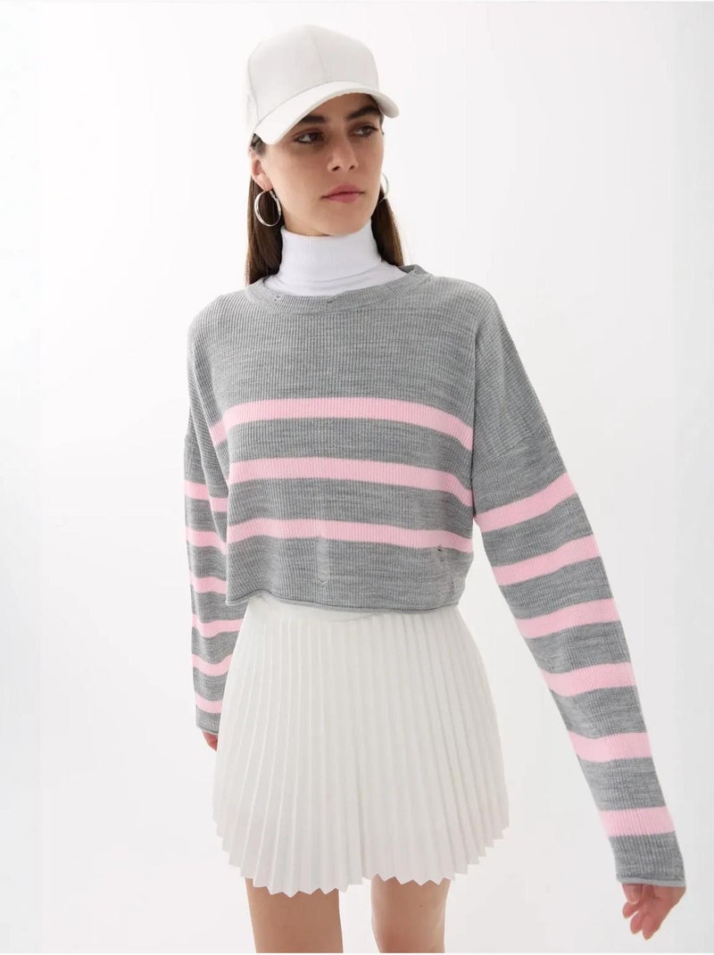 Maglione girocollo a righe Multicolore - Kiabi