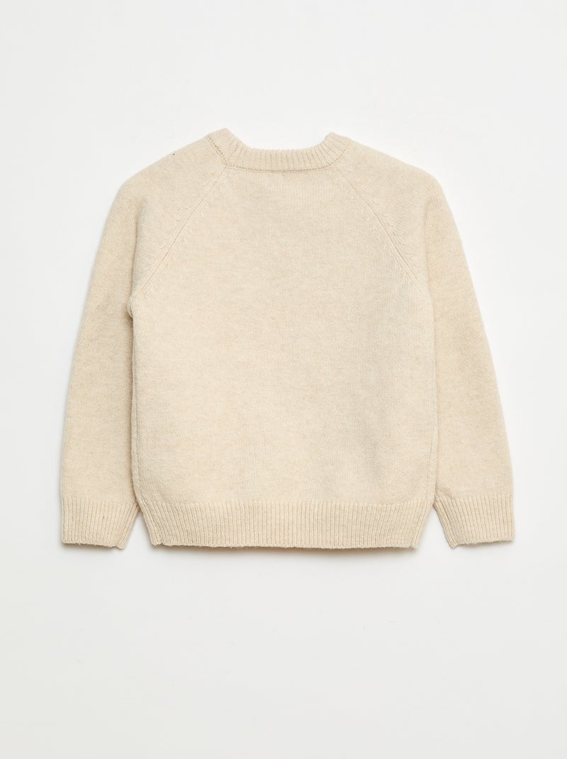 Maglione girocollo animato Beige - Kiabi