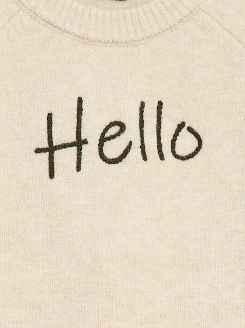 Maglione girocollo animato Beige - Kiabi