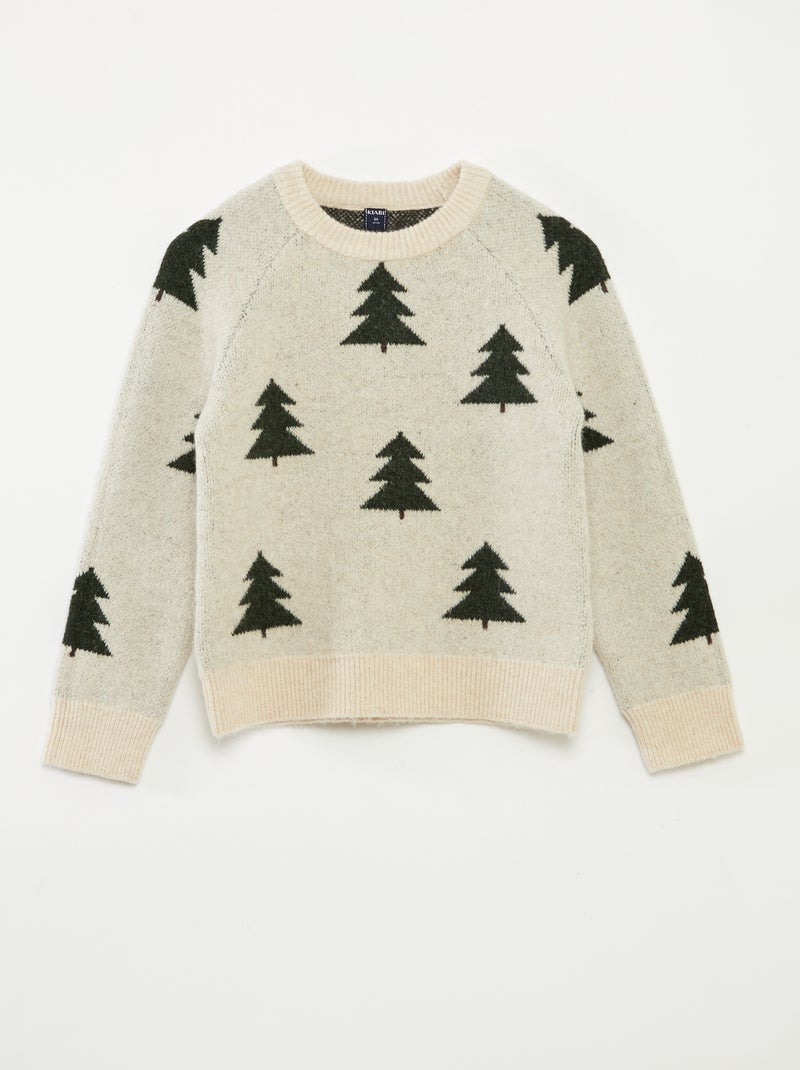 Maglione girocollo animato Beige - Kiabi