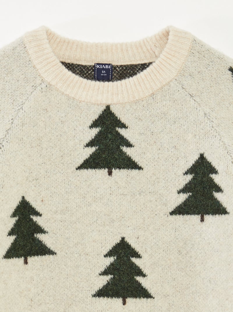 Maglione girocollo animato Beige - Kiabi