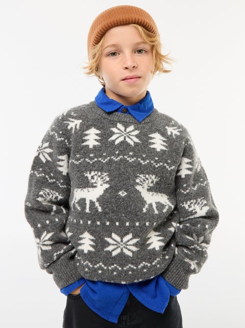 Maglione girocollo animato - Kiabi