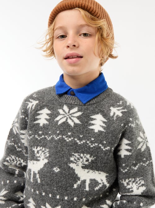 Maglione girocollo animato - Kiabi