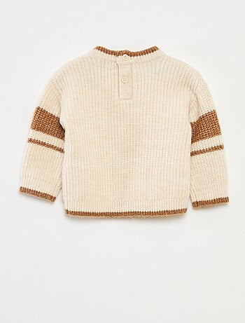 Maglione girocollo bicolore